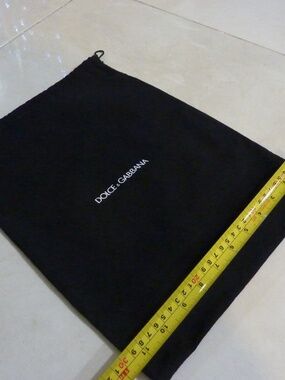 DOLCE & GABBANA Black Dust Cover Bag 11.5  x 14.5''